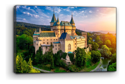 Cuadro Moderno Canvas Castillo Medieval 90x140cm