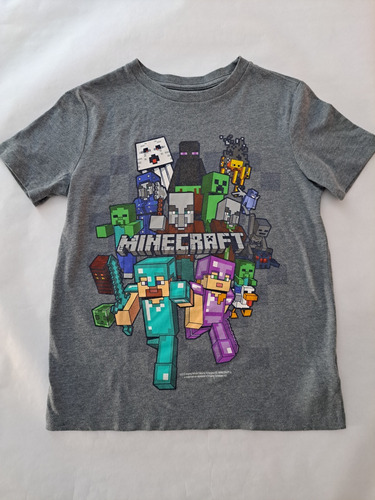 Franela Minecraft Niño Old Navy Talla 8