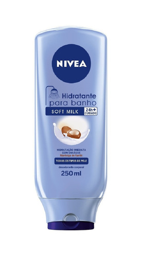 Imagem 1 de 1 de  Creme amaciante, hidratante, desodorante para corpo Nivea Cuidado Corporal Hidratante para Banho Soft Milk en tubo 250mL