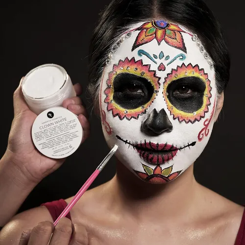 Maquillaje En Crema Blanca De Payaso, Pintura Facial