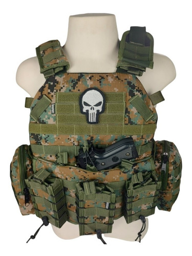 Colete Tático Plate Carrier Marpat + Acessórios Modulares