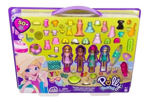Muñeca Polly Pocket Pack De Moda Acuatica 50 Pcs Mattel