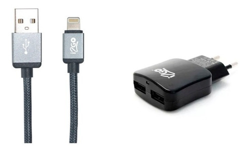 Tomada Usb 2 Saídas + Cabo iPhone 6 Pro