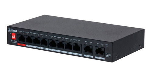 Dahua Pfs3010-8gt-96, Switch Poe Gigabit 8 Puertos, 2up, 96w