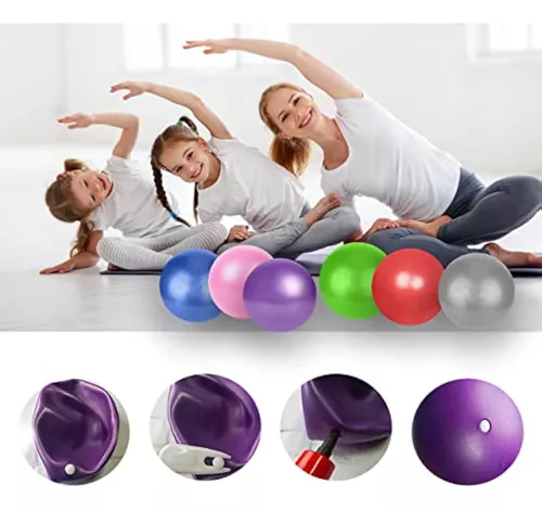 Pelota de pilates, bola de ejercicio de 9 pulgadas con bomba, mini bola de  ejercicio, pequeña pelota de ejercicio, para pilates, yoga, estiramiento