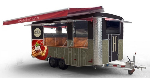 Food Truck Trailer Gl 2x1.6m Marca Bumerangue Sob Encomenda