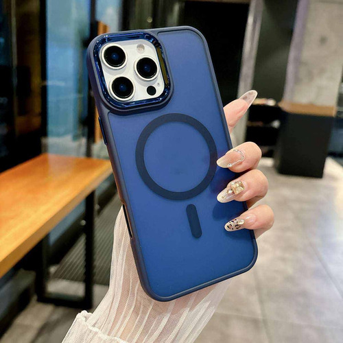 Funda Magsafe Para iPhone 11, 12, 13, 14, 15, 16 Pro, Max, 14 Plus, 15 Plus, 16 Plus, Sensación De Piel, Antihuellas Dactilares