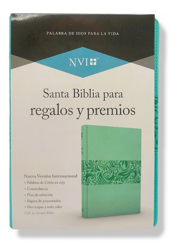 Imagen 4 de 9 de Biblia Nueva Version Internacional Nvi Imit. Azul Menta