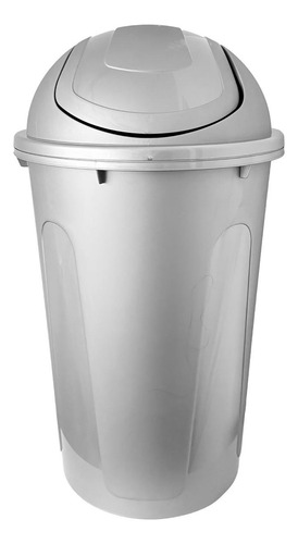 Bote De Basura Con Tapa Balancín 50 Litros Gris