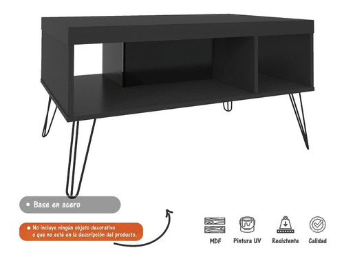 Imagen 4 de 5 de Mesa De Centro Para Sala 2 Compartimientos - En Tamborado
