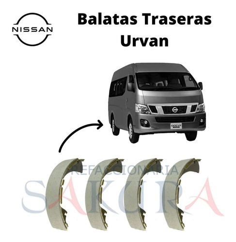 Balatas Tras. Frenos Tambor Nv350 Urvan 2018 Originales