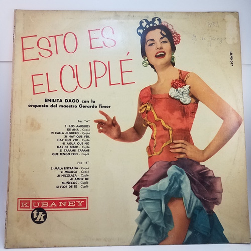 Emilita Dago - Gerardo Timor - Esto Es El Cuplé - Vinilo Lp