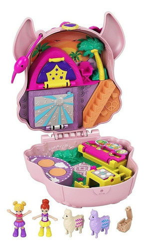 Polly Pocket Llama Music Party Compact Con Escenario, Pista