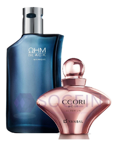 Perfume Ohm Black + Ccori Rose Yanbal - L a $507