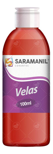 Corante Líquido Vermelho Saramanil Velas Anilina Óleo 100ml