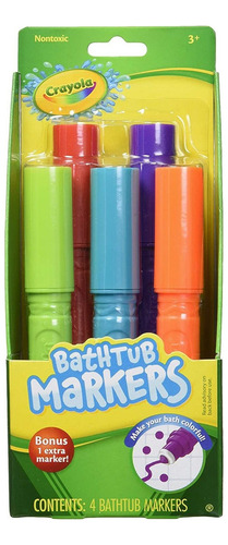 Crayola - Marcadores Para Bañera (5 Unidades), Varios Colore
