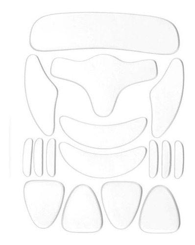 Adesivo Rosto Pescoço Reutilizável 16 Pçs Silicone Antirugas