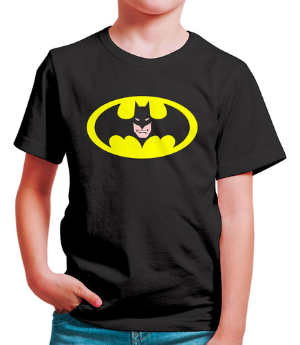 Polo Niño Batman Face (d0139 Boleto.store)