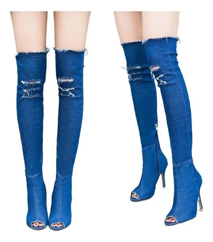 comprar L Botas Dama Bucaneras Botas Sobre La Rodilla Botas Vaqueras
