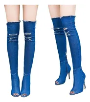 Comprar L Botas Dama Bucaneras Botas Sobre La Rodilla Botas Vaqueras