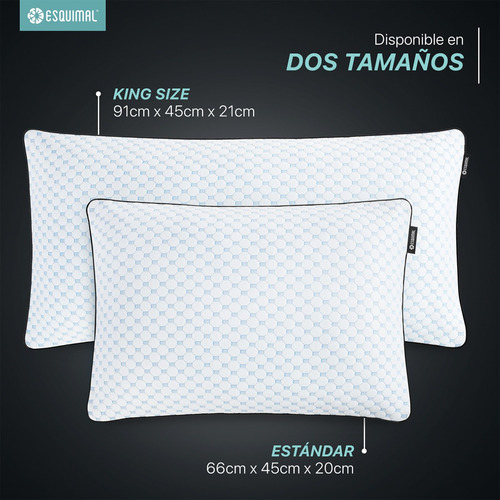 Almohada Cool+bambú Esquimal Memory Foam Ajustable King Size
