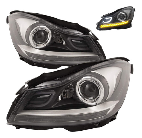 Headlightsdepot Faro Delantero Para Mercedes-benz C250 C300