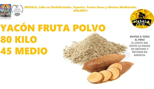 Imagen 1 de 3 de Yacon En Polvo Potente