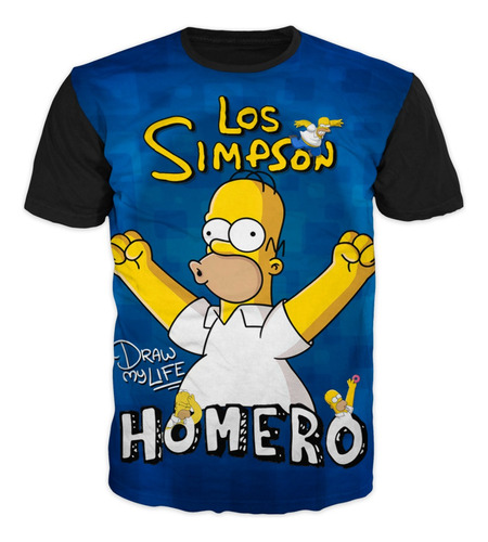 Camiseta Los Simpsons Homero Adulto Premium Exclusivas 