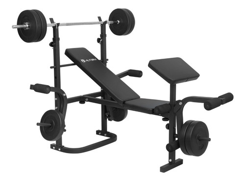 Imagen 1 de 8 de Banco De Pesas Altera Multiposiciones Kit De Discos Gym