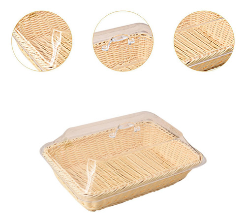 Cesta De Pan De Ratán Sintético Con 45cm X 35cm X 15cm
