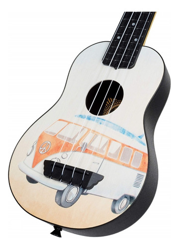 Flight Tus25 Bus Ukulele Soprano Con Funda Color Diseño