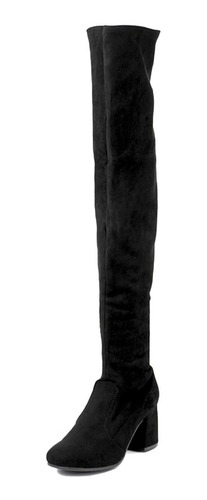 Imagen 3 de 10 de Botas Bucanera Elastizada Gamuza 933 Taco Bajo 6 Cm Invierno