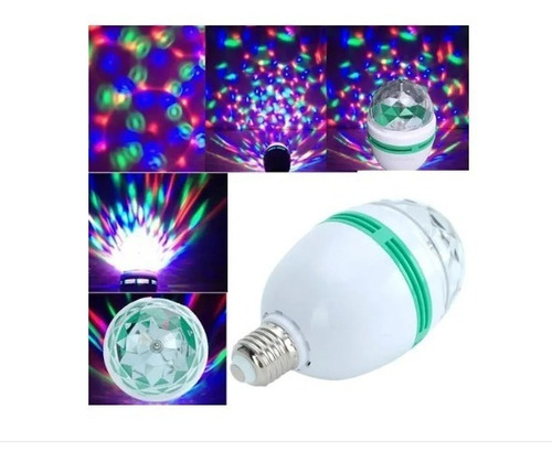 Lampara Led Giratoria 3w Rgb Foco 3 Colores Bolichera