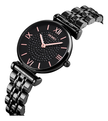 Elegante Reloj De Cuarzo For Mujer Con Banda De Acero