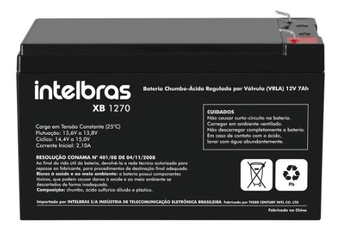 Imagem 1 de 3 de Bateria Para Alarme 12v 7,0ah Vrla Xb1270