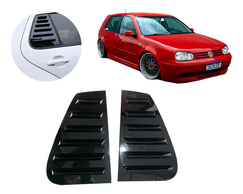 Window Louvers, Rejilla Golf A4 2000 A 2007 Negro Gloss