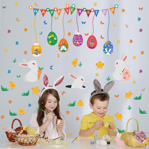 Pegatinas Decorativas Para Ventanas Con Huevos Pintados A Ma