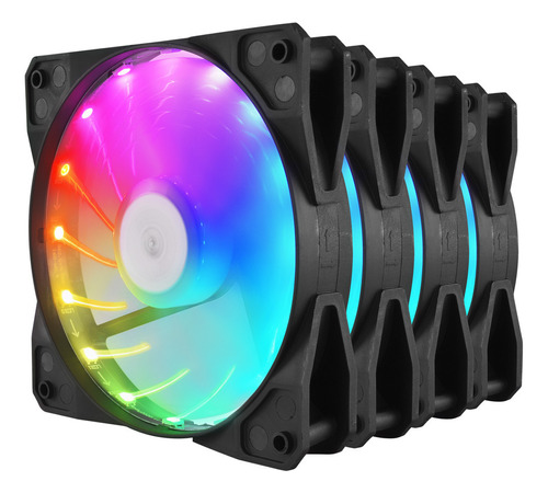 Cooler Evus Fk-12r Gaming Led Rgb 120mm Kit Com 4