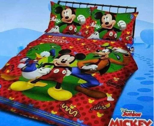 Cobertor De Algodón Y Chiporro Dos Plazas Mickey