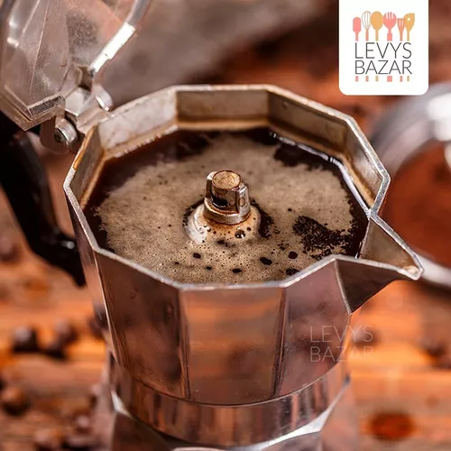 Máquina de café de acero inoxidable, cafetera italiana portátil de gran  capacidad de 8.3 pulgadas, taza de café preparada al aire libre para todas  las