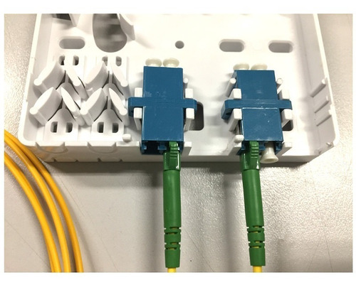 Kit C/10 Unidades Pto Caixa Terminação Fibra Óptica Roseta 4 Portas Ftth Nfe