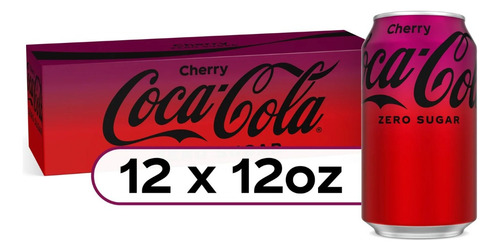 Refresco Coca Cola Cherry Zero Sugar 12 Pack 355ml Importado