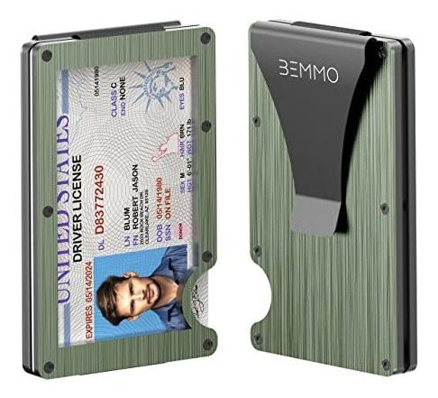 Bemmo Aluminum Card Holder Wallet Con Money Clip  Z6l7v