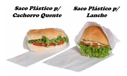 4 Kg Saco Plastico Para Lanche 25 X 22 = 1.000 Unidades