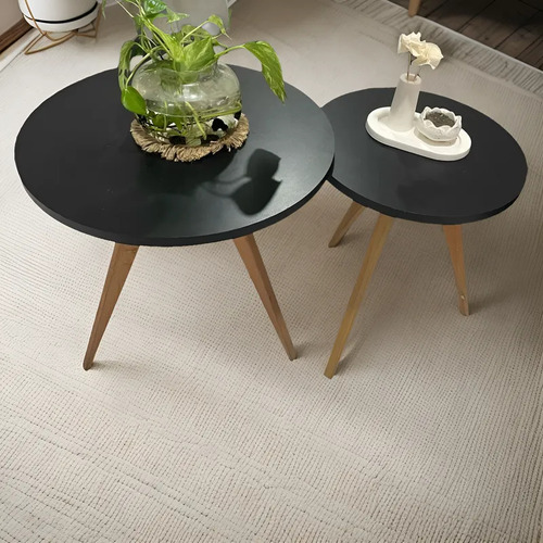 Set X2 Mesas Nórdicas Negro