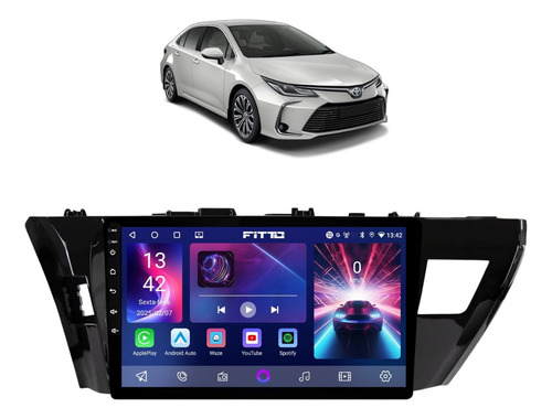 Multimidia Corolla Gli/xei 2015-2017 Carplay 64gb Android 14
