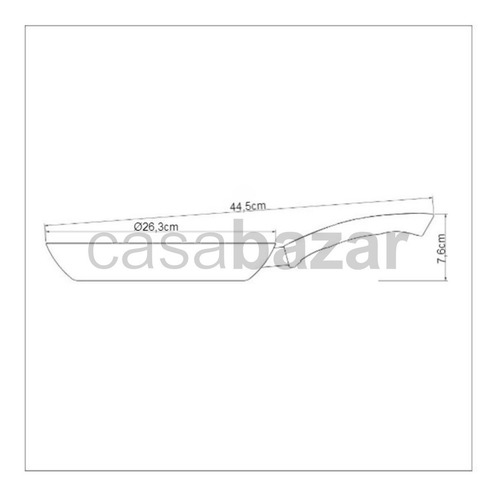 Imagen 3 de 7 de Sarten Teflon Antiadherente 26cm Tramontina Original Espatul