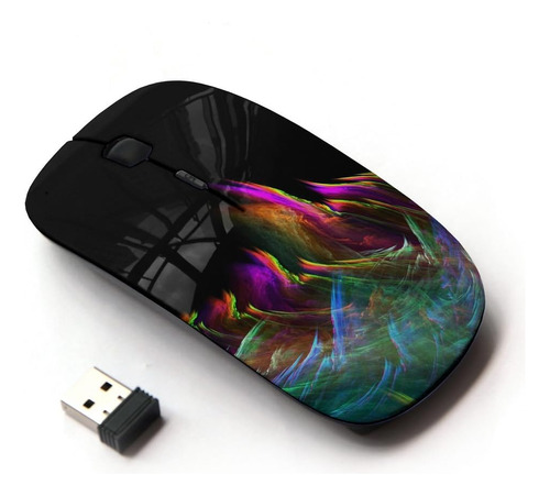 Koolmouse [mouse Sem Fio Óptico 2.4g [chama De Padrão Abstra