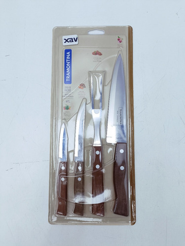 3 Cuchillo Carne 1 Trinche Parrilla Tramontina X. 9063 Xavi