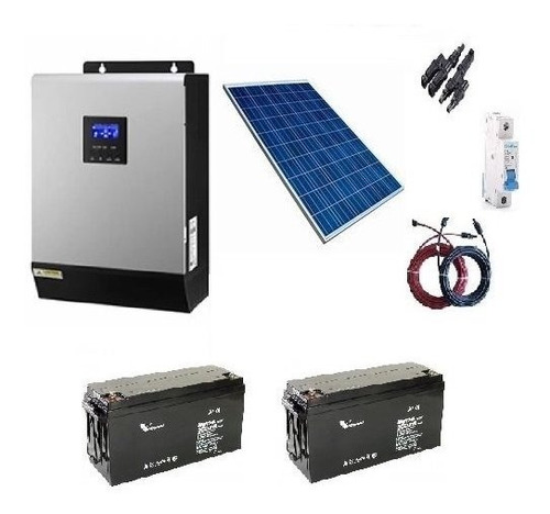 Kit Solar 2000w Hibrido Base (estructura Montaje De Regalo)